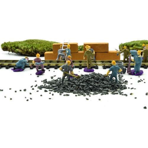 200pcs HO Scale 1:87 Painted Mix Model Train Railway Worker People Figures With Ladder And Bucket For Diorama Train Scene Making