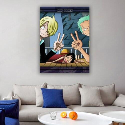 One Piece Japanese Anime Quality Canvas Painting Poster Bedroom Living Kids Room Wall Art Home Decor Retro Picture