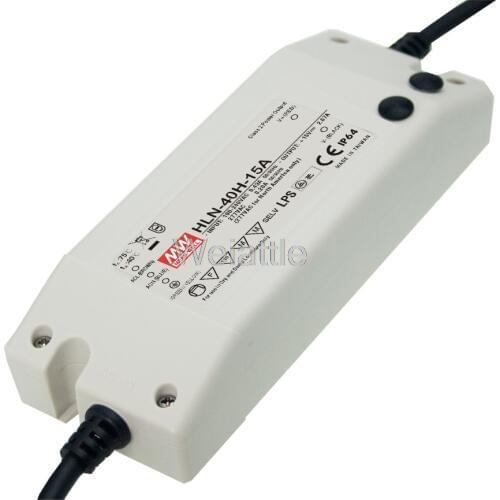 MEAN WELL original HLN-40H-15A 15V 2.67A HLN-40H 15V 40W Single Output LED Dimming Driver Power Supply A type Waterproof IP65