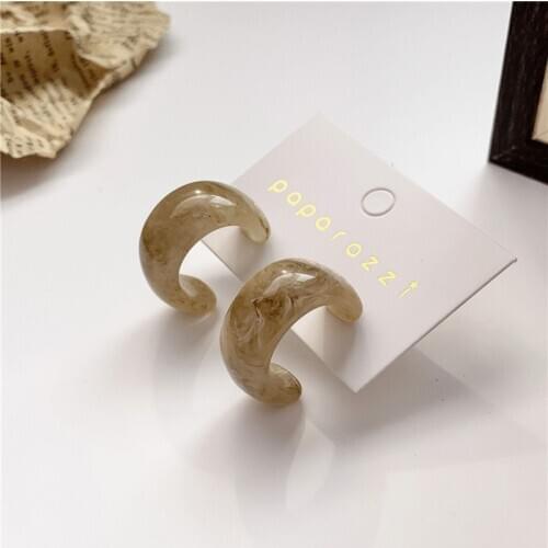 Trendy Sheet Hoop Earrings For Woman Simple Design Small Semi Circle Statement Earrings Fashion Jewelry Femme Gifts 2020 New