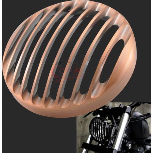 Motorcycle 5.75" 5 3/4" Led Headlights Grill Cover Fits For Harley Sportster XL 883 1200 2004-2013 2014 XL1200C 1200