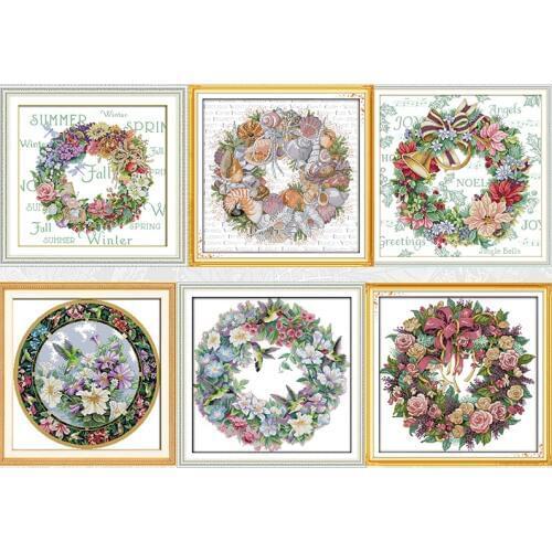 Garland Series Patterns Counted Cross Stitch kit Sale DMC Cotton Thread Embroidery Set DIY Handmade Home Decoration Crafts