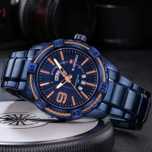 NAVIFORCE Fashion Gold Luxury Watches for Men Military Sport Waterproof Man Watch Date Male Clock Wristwatch Relogio Masculino