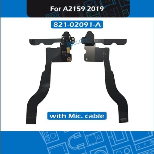 New 821-02091-A for Macbook Pro 13" Touch Bar A2159 Headphone Audio Jack with Mic. Microphone Cable Mid 2019 EMC 3301