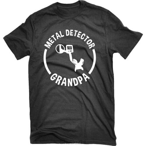 New arrived summer style men cotton t shirt Metal Detector Grandpa Funny Treasure Hunter T-shirt fashion cool printed tshirt