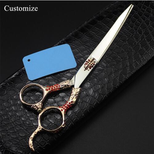 Customize professional japan 7'' Retro Gem Pet dog grooming hair scissors Cutting barber grooming shears hairdressing scissors