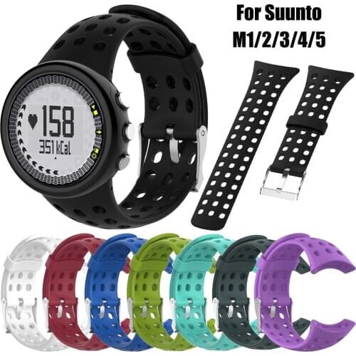 For Suunto M1/2/3/4/5 Silicone Wand Band Wristband Strap for Suunto M1/2/3/4/5 Rubber Silica gel Replacement Watchband Bracelet