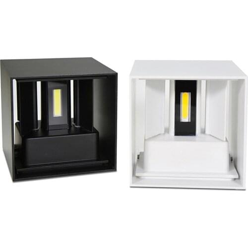 LED Wall Lamp IP65 Waterproof Indoor & Outdoor Aluminum Adjustable Lighting Surface Mounted Cube Garden Porch Light AC85-265V