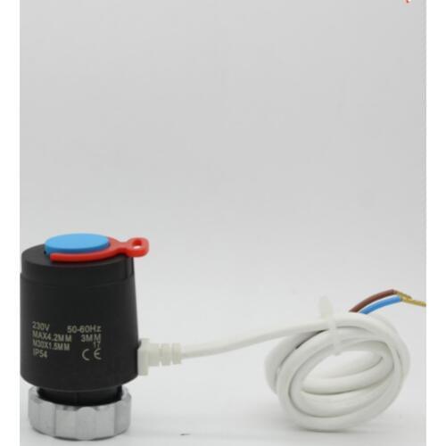 230V 24V normally close Thermo-electric actuator for flooring heating system used for manifolds and valves M30X1.5 M28X1.5