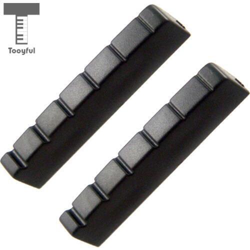 Tooyful 2 Pieces 6 String Guitar Slotted Nuts for Left Handed Acoustic Guitar Parts