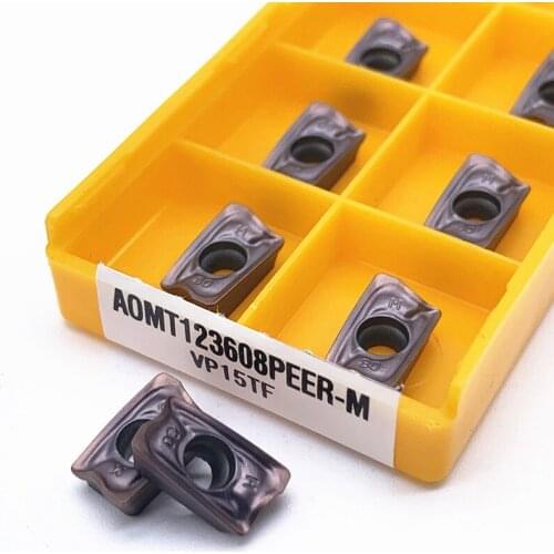 Carbide inserts AOMT123608 PEER M VP15TF CNC mechanical milling cutter CNC machine parts turning tools lathe cutter инструмент