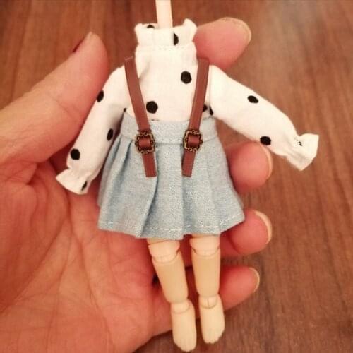 OB11 Womens Shirt White Base Shirt 1/12 Bid Plain Body GSC Plain Body doll clothes suit doll accessories