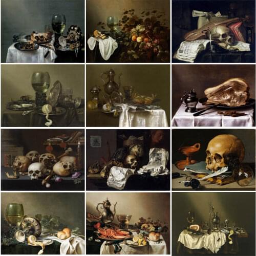 Famous Dutch Painter Pieter Claesz Series 5D DIY Diamond Painting Mosaic Home Decor Gift