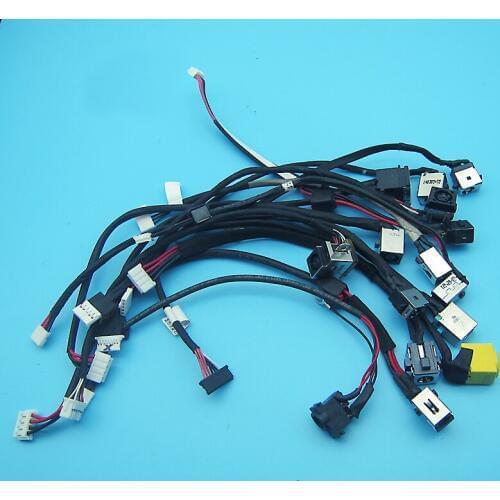 15models 15-150pcs DC Power Jack Connector for HP Toshiba lenovo Pavilion cable Laptop DC JACK Harness Cable Laptop with cable