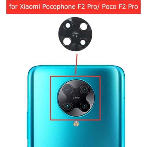 2pcs for Xiaomi Pocophone F2 Pro/ Poco F2 Pro Camera Glass Lens Back Rear Camera Lens with 3M Glue Replacement Repair Spare Part