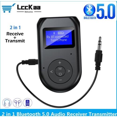 2 in 1 Bluetooth 5.0 Audio Receiver Transmitter EDR AUX 3.5MM 3.5 Jack USB Music Stereo Wireless Adapters Dongle For Car TV PC