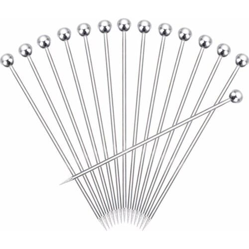 20 Pieces Stainless Steel Cocktail Picks Fruit Stick Toothpicks Martini Glass Picks Dessert Forks Bar Tools Bar Accessories