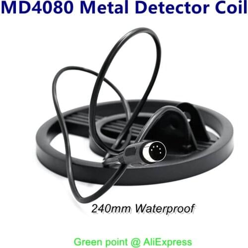 240mm Waterproof Search Coil MD-4080 Metal Detector Coil for Underground Metal Detector Can Use On Wet Sands Shallow Water