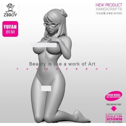 50M Resin Kits Girl resin soldier model self-assembled TD-201956