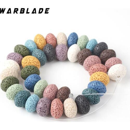 Natural Volcanic Stone Beads 10x15mm Multi Color Large Lava Rock Loose Beads For DIY Necklace Bracelets Earring Jewelry Making