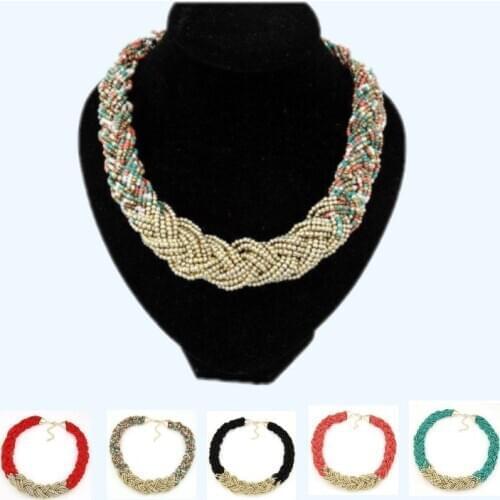 Handmade Beads Necklace For Woman Beaded Pendant Choker Necklaces Female Fashion Boho Jewelry Beach Style Party Gifts