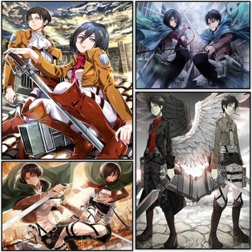 Cartoon Attack On Titan Poster And Prints Japanese Animation HD Canvas Painting Bar Wall Art Picture Living Room Home Decoration