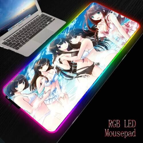 Sexy Anime Girl picture printed Mouse Pad Gaming Big Office Desk Mat Keyboard Pad durable non-slip waterproof Mause Pad for Game