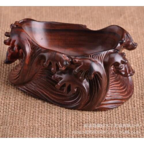 Laos Rosewood crystal ball pen mahogany pedestal wash wood crafts ornaments creative ashtray factory direct