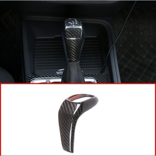 Real Carbon Fiber For BMW X1 F48 2016-2019 2 series 218i Gran Tourer F46 2015-2019 Gear Shift Head Cover Trim Car Accessories