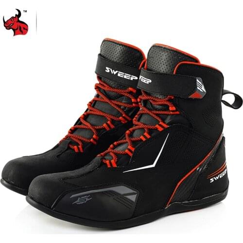 New Motorcycle Boots Waterproof Motocross Riding Boots Breathable Moto Protection Men Off-Road Motorbike Racing Shoes Moto Botas