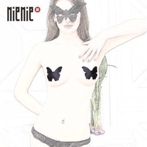 1 pairs (2 Pcs) Women Sexy Disposable Self Adhesive Pasties Butterfly Shape Breast Stickers Nipple Cover Bra Pad Pasties