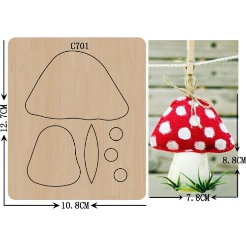 New mushroom Wooden die Scrapbooking C-701 Cutting Dies Multiple sizes