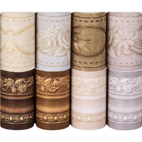 Wallpaper Borders PVC Wall Stickers Vinyl Waterproof Home Decor Emboss Kids Room Bathroom Self Adhesive DIY