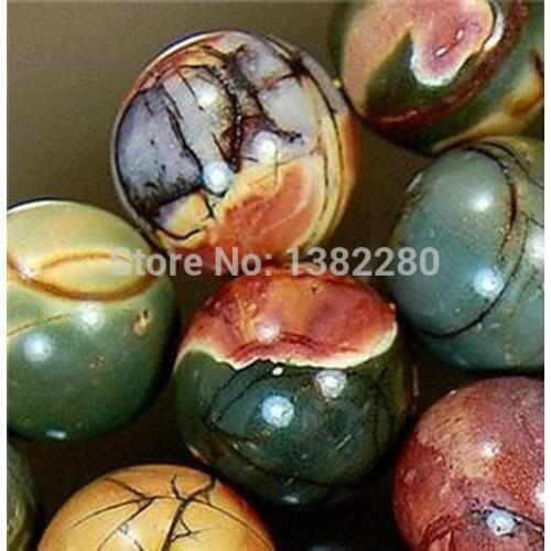 ! Wholesale 8mm Colorful Picasso chalcedony Loose Beads 15'' 10 pcs/lot jewelry JT6731