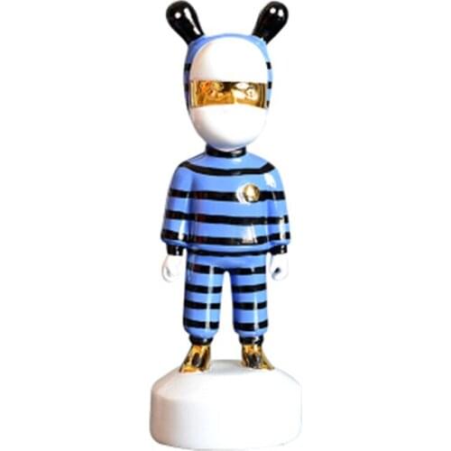 Mouse Fringe Little Person Full-Length Portrait Statue Abstraction Cute Cartoon Figures Resin Art&Craft Home Decorations