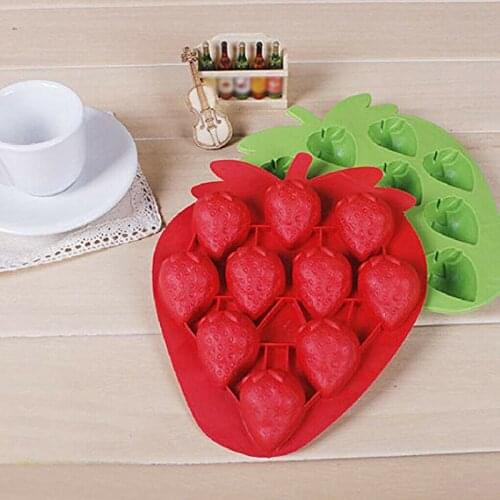 Strawberry Silicone Mold Jelly Cookies Cake Mold Soap Wax Mold Chocolate Baking Tool Ice Cube Tray Kitchen Pastry Making