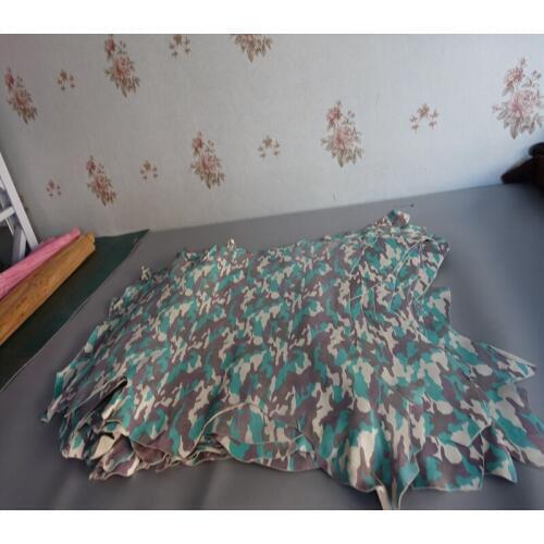 Scrub Camouflage Goat Skin 0.9-1.1MM real grain leather genuine leather soft sheep skin whole spelt leather for gloves clothing