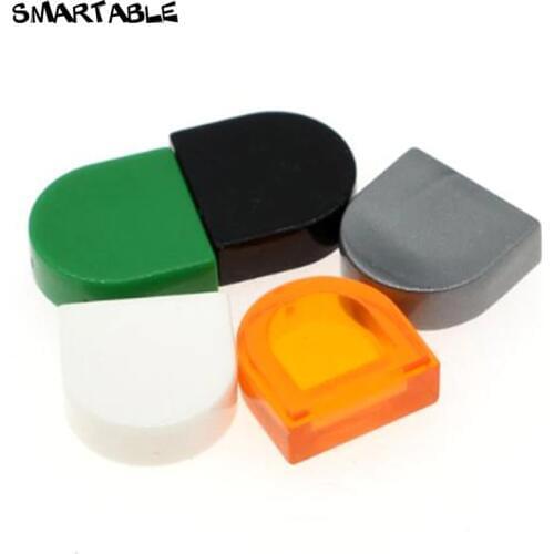 Smartable Tile 1x1 Half Circle Building Blocks MOC Parts Toys For Kids Compatible Major Brands 24246 Toys 100pcs/lot