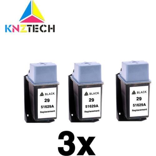 3x blackInk Cartridges Replace For HP 29 29XL HP29 Officejet 500 520 570 580 590 600 610 625 630 635 700 710 720 Color 4100 4500