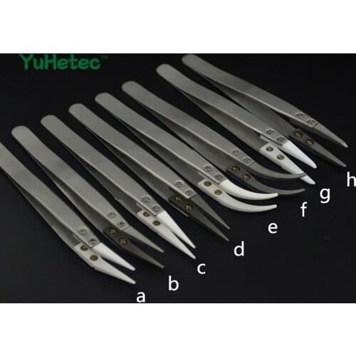 Head changeable ceramic tweezers, high temperature acid alkali corrosion, resistance wire DIY tool