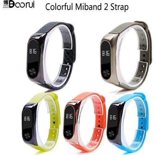 BOORUI mi band 2 strap pulsera mibband 2 werable Smart Bracelet Replacement Colorful Thermoplastic zinc alloy Belt for xiaomi 2