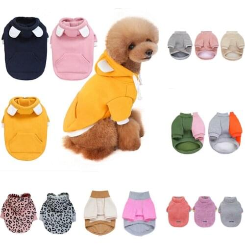 Warm Pet Dogs Clothes Cute Warm Casual Coats with High Collar for Winter and Autumn Puppy Cloth for Pet Puppy Dog Clothes
