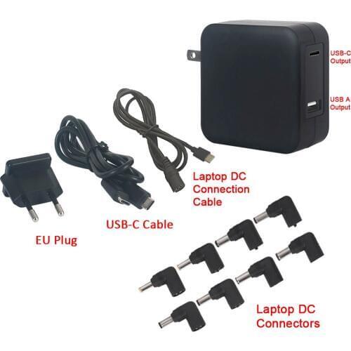 Universal Laptop Charger With USB C PD 3.0 Wall Charger For Macbook Pro,HP, Acer, Levono, Smartphone