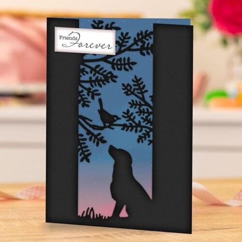 Puppy Dog Hollow Out Lace Metal Cutting Dies Cut Die Mold Card Scrapbook Paper Craft Knife Mould Blade Punch Stencils 2021 New