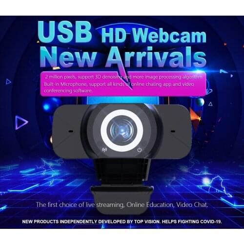 W7 Webcam 1080P IP Video Security Mini Camera WiFi Web Cam with Microphone Cover for PC Computer Digital USB HD Gamer Cameras