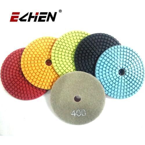 Grit #400 10 Pieces Per Box Diamond Polishing Pads Abrasive Granite Marble Quartz Tile Sanding Disc Resin Bond Hand Polisher