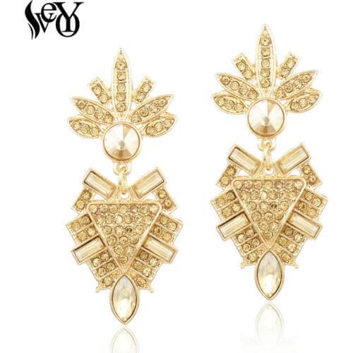 VEYO Rhinestone Earrings for Woman Drop Earrings Crystal Earrings Trendy Zinc Alloy Lead free nickel free