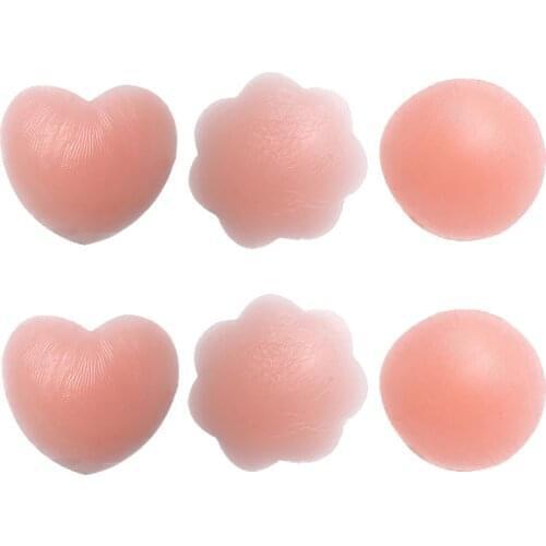 1 Pair Breast Nipple Covers Stickers Bra Silicone Reusable Invisible Adhesive Pads Patches For Women Chest Breast Lift Petals