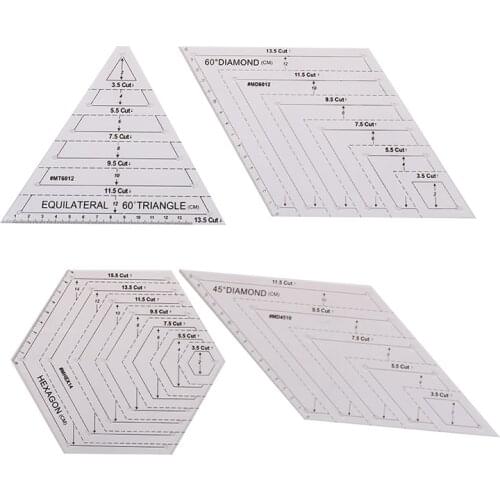 1pc Rulers DIY Tools High Grade Transparent Acrylic Rulers Patchwork Ruler Quilting Rule Yardstick Cloth Cutting