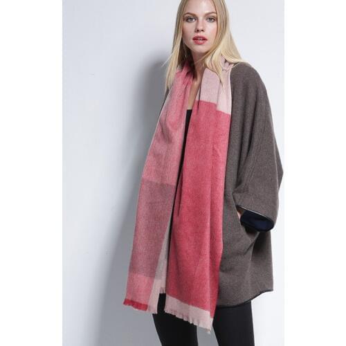 100%goat cashmere womans fashion boutique big plaid scarfs shawl pashmina patchwork color 70x200cm